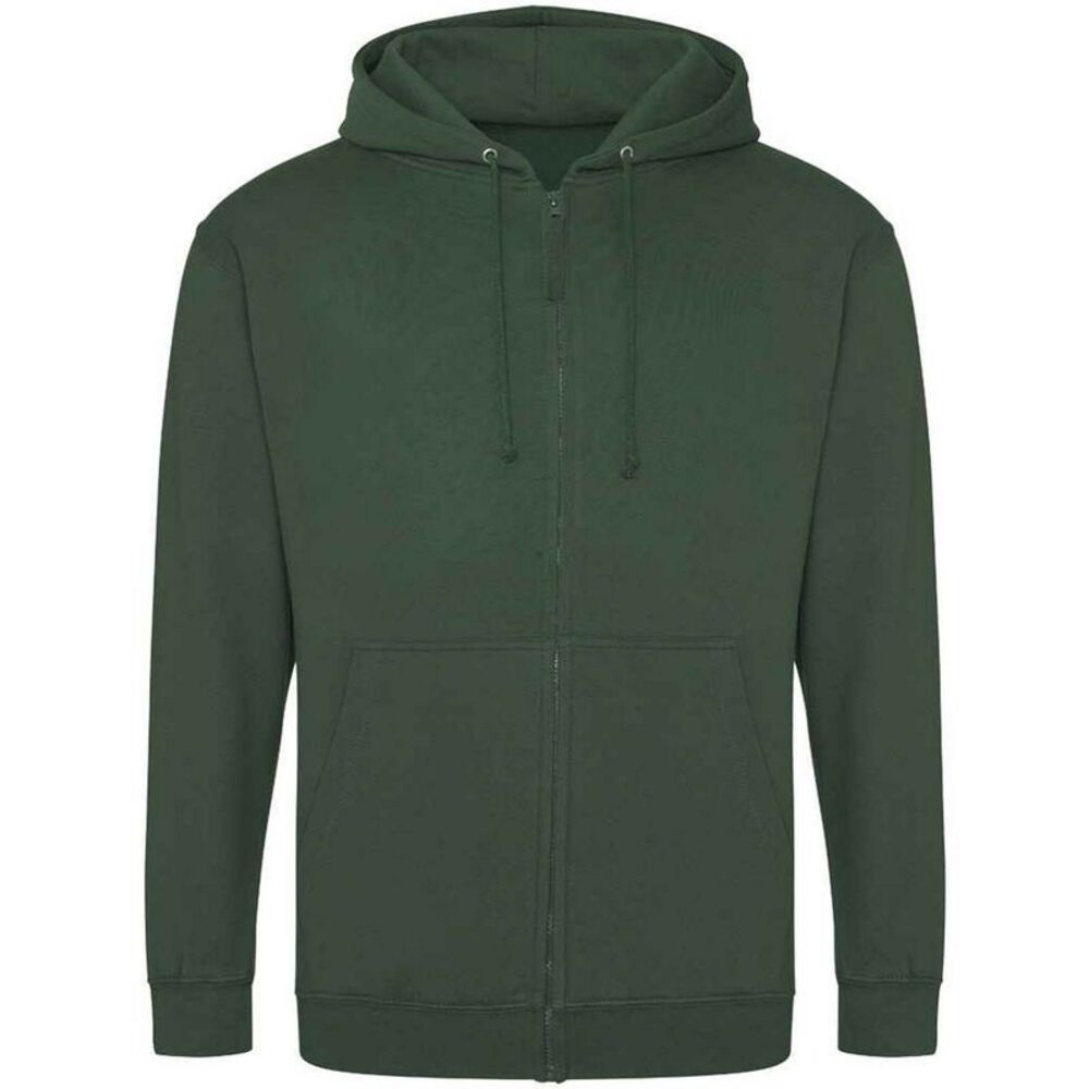 Awdis Mens Full Zip Hoodie / Bottle Green